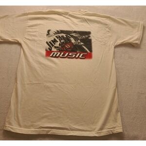 Jim Beam Music Guitar Graphic T-Shirt Men's White Short Sleeve Crew Neck Large
